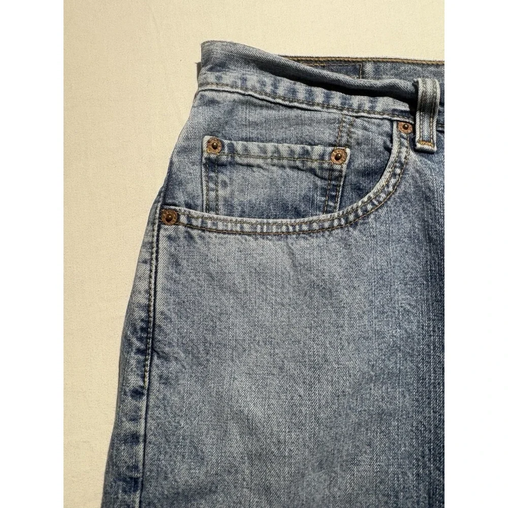 Levi's 569 Men's 36 Blue Denim Loose Straight Fit Shorts Medium Wash Cotton